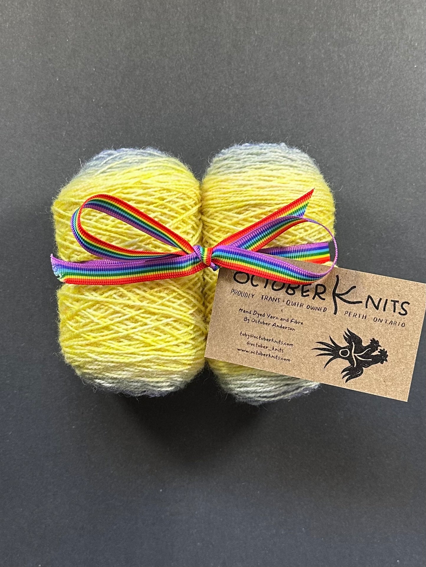 "Emphatic YES" Light - Superwash BFL Helix Sock Twins (Copy)