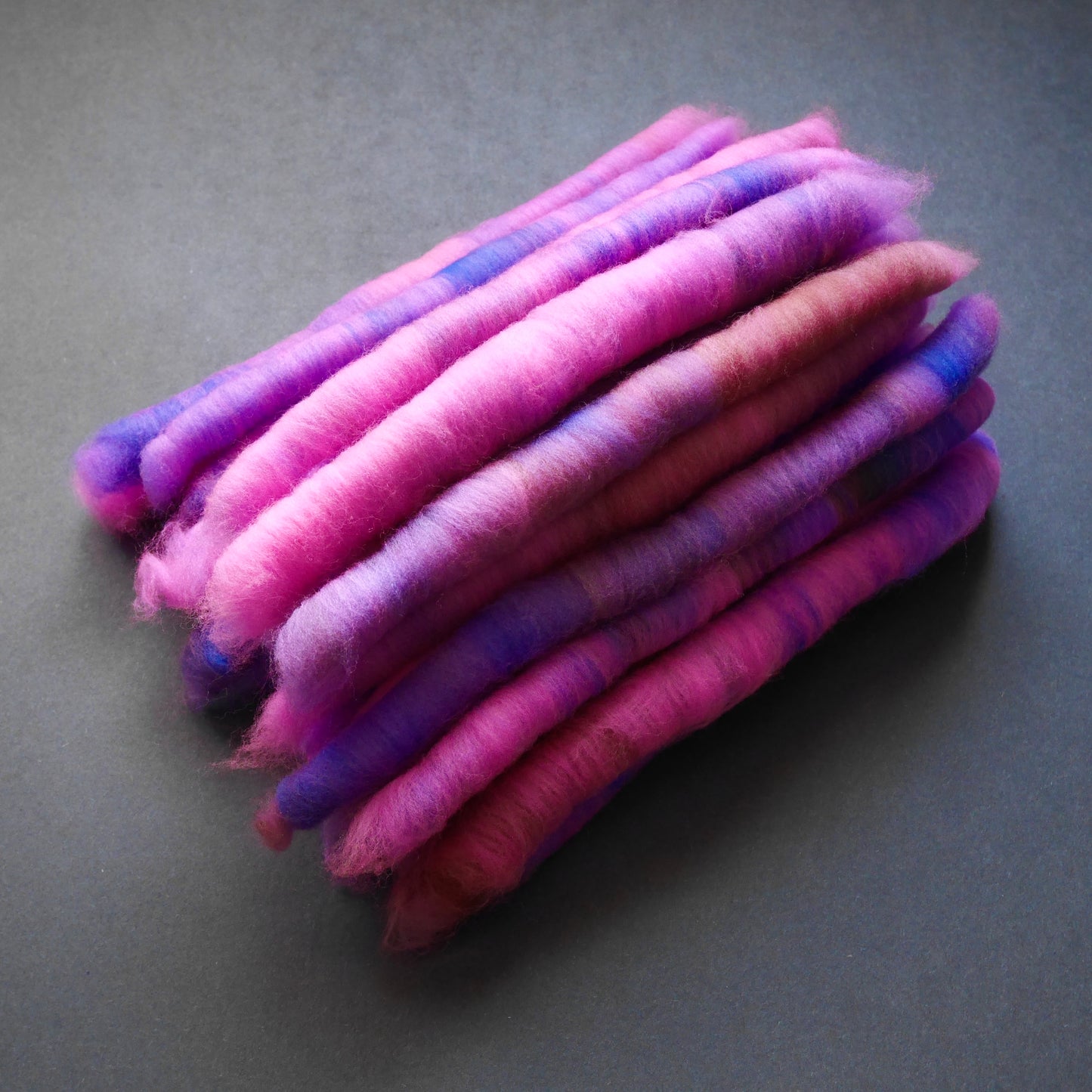 “Unicorn Farts” 22 Micron Merino Hand Carded Rolags
