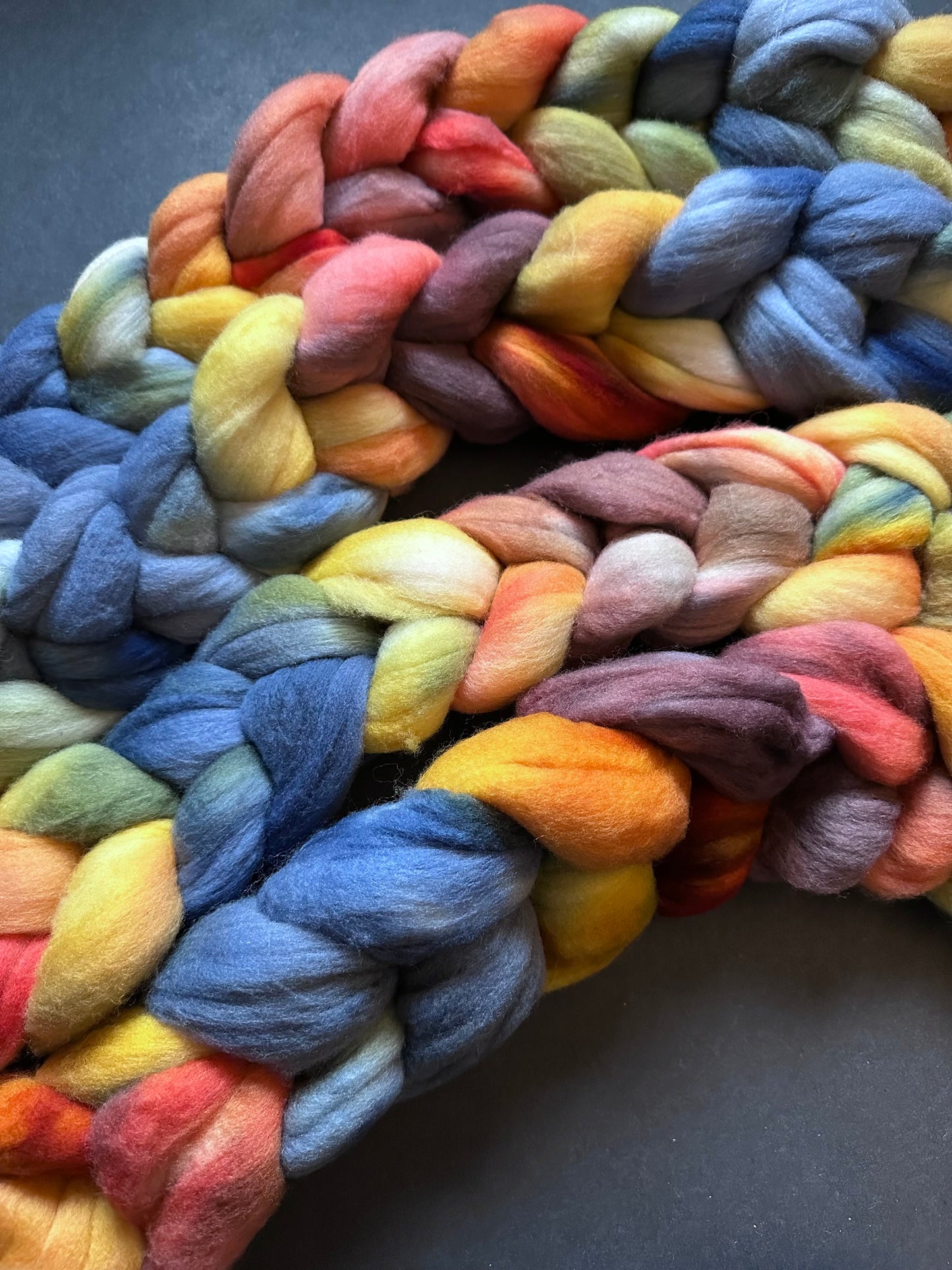 “September Sunrise” 22 Micron Merino Top 100g Braid