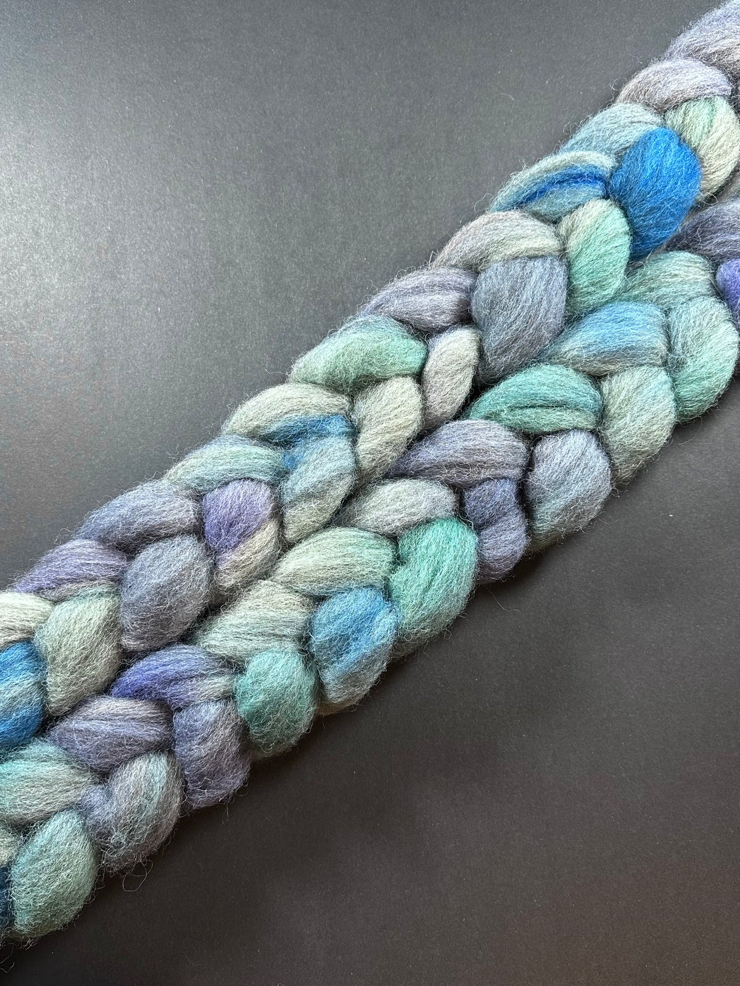 "Abalone" Grey Cheviot Combed Top