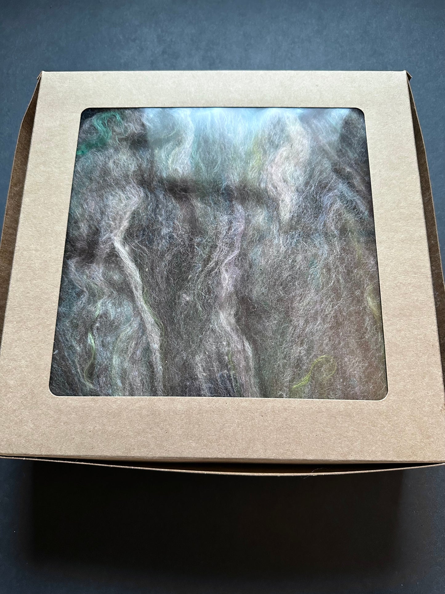 Shetland/Tussah Silk/Mohair Drum Carded Batt