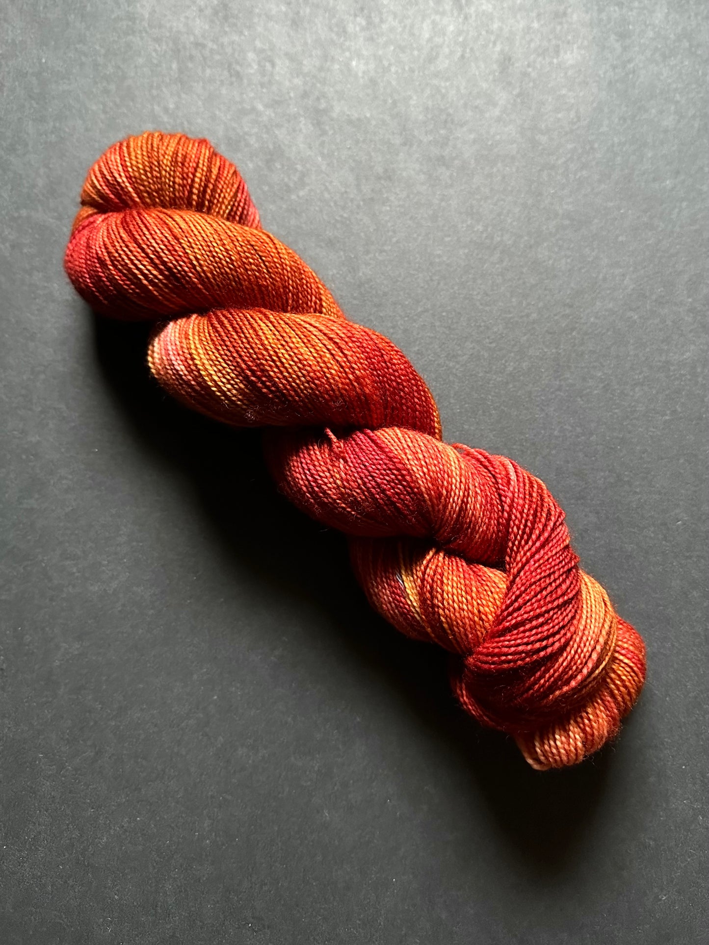 “The Rust of Us” Superwash BFL Helix Sock