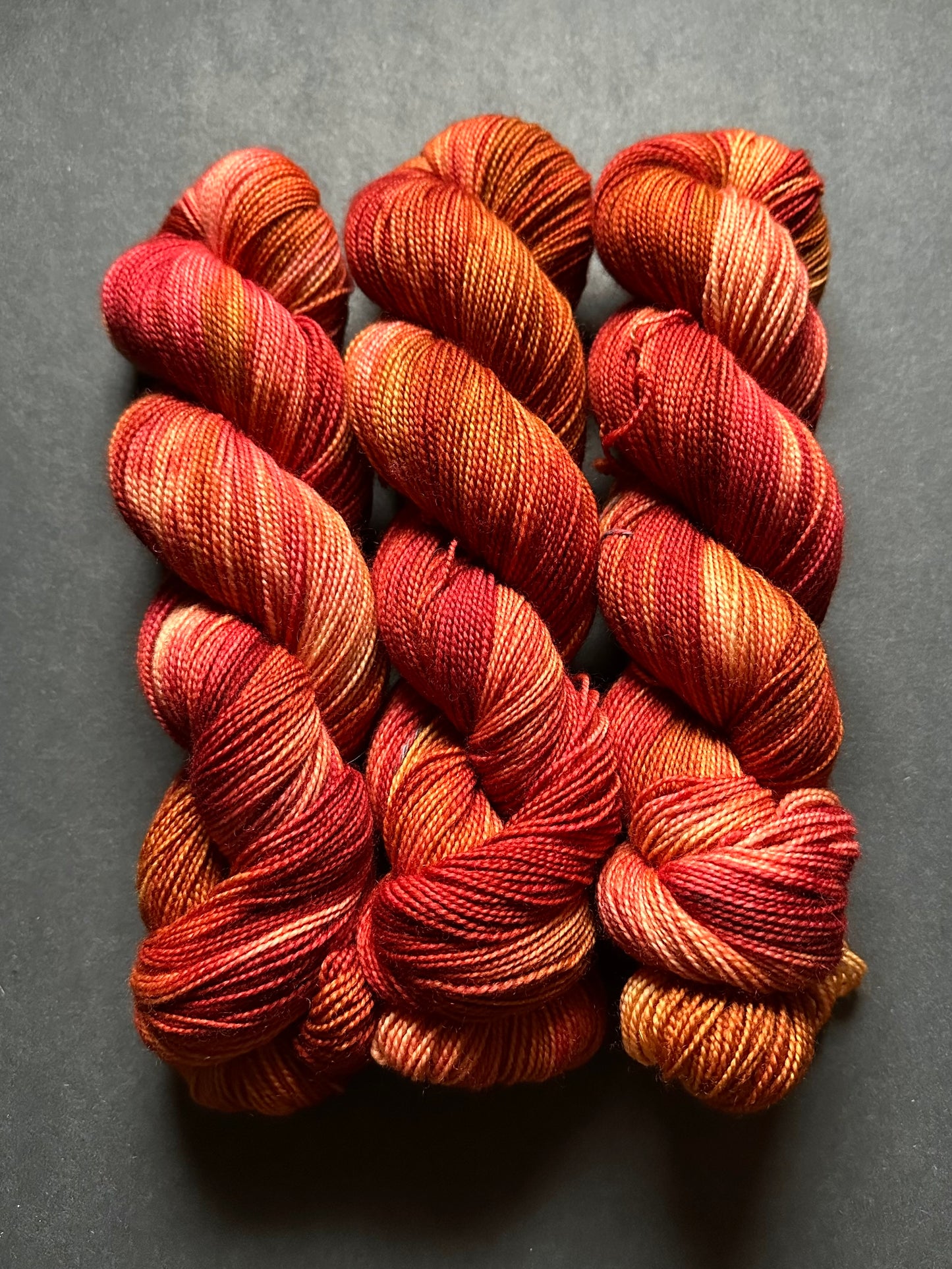“The Rust of Us” Superwash BFL Helix Sock