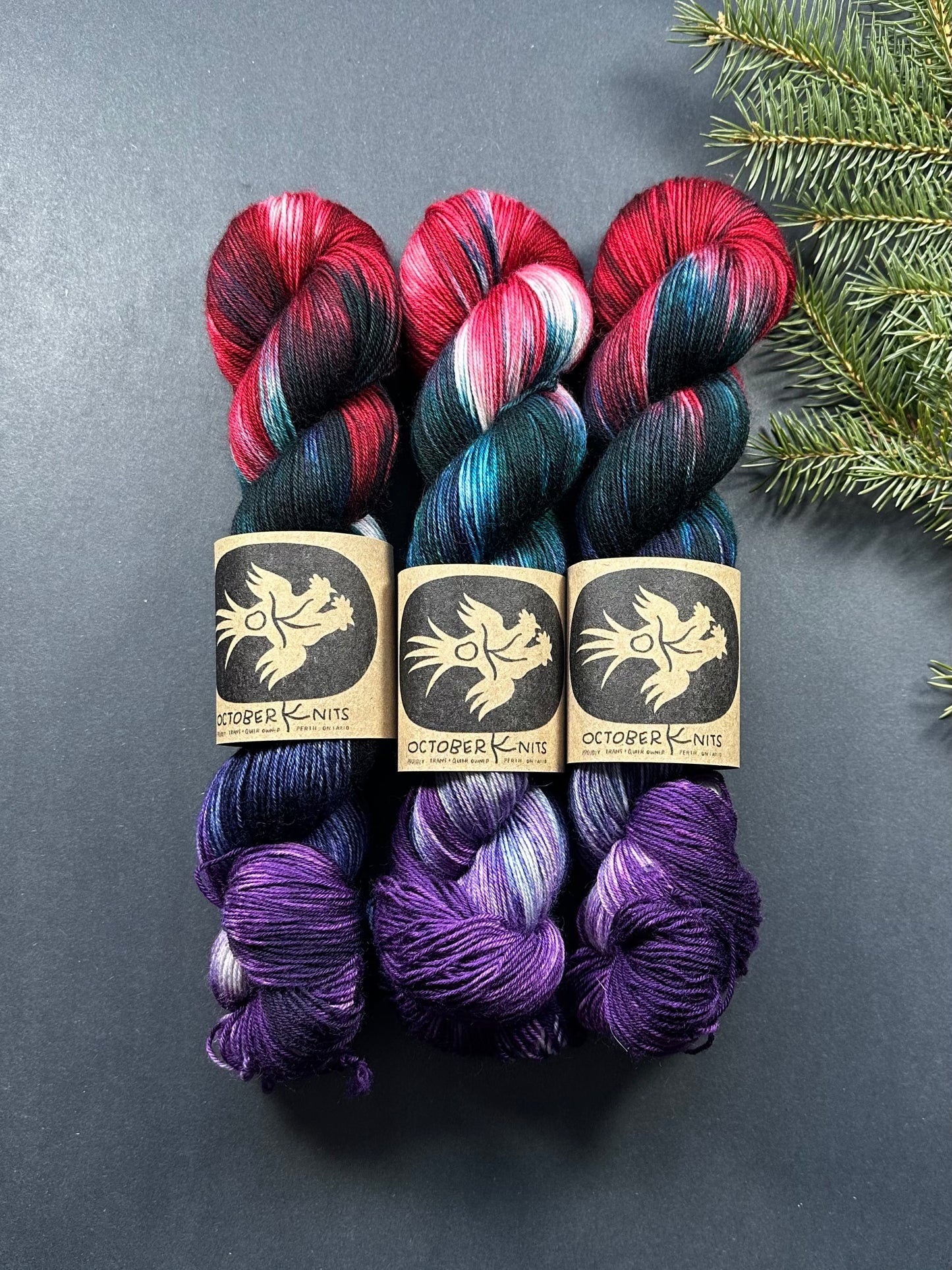 “Wassailing” Superwash BFL 4ply Sock