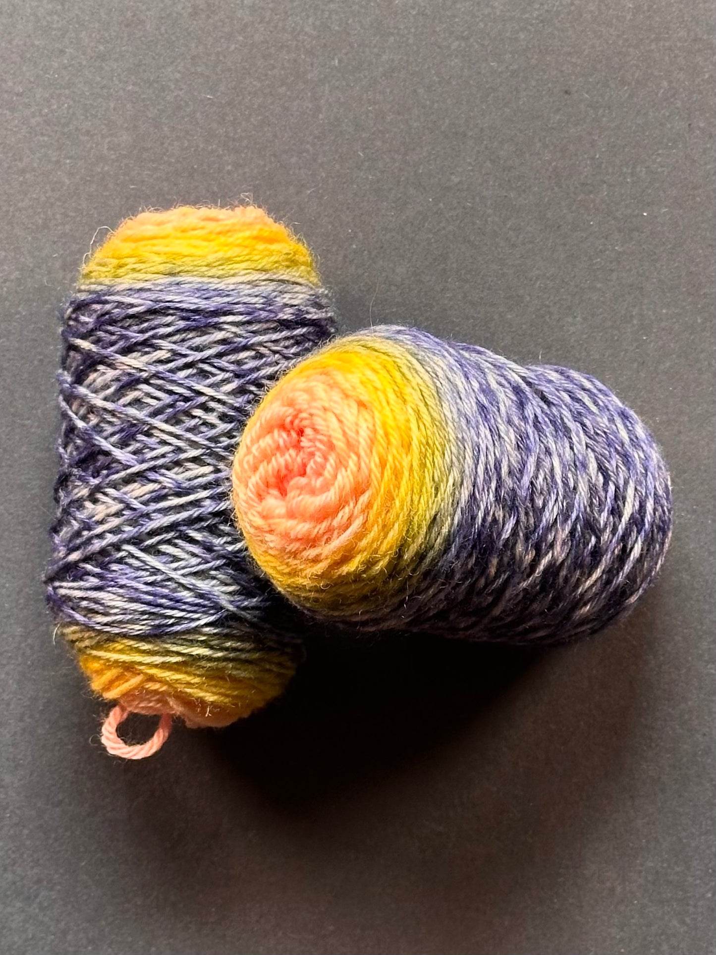 “Millions of Peaches" Superwash BFL Sport Weight Sock Twins