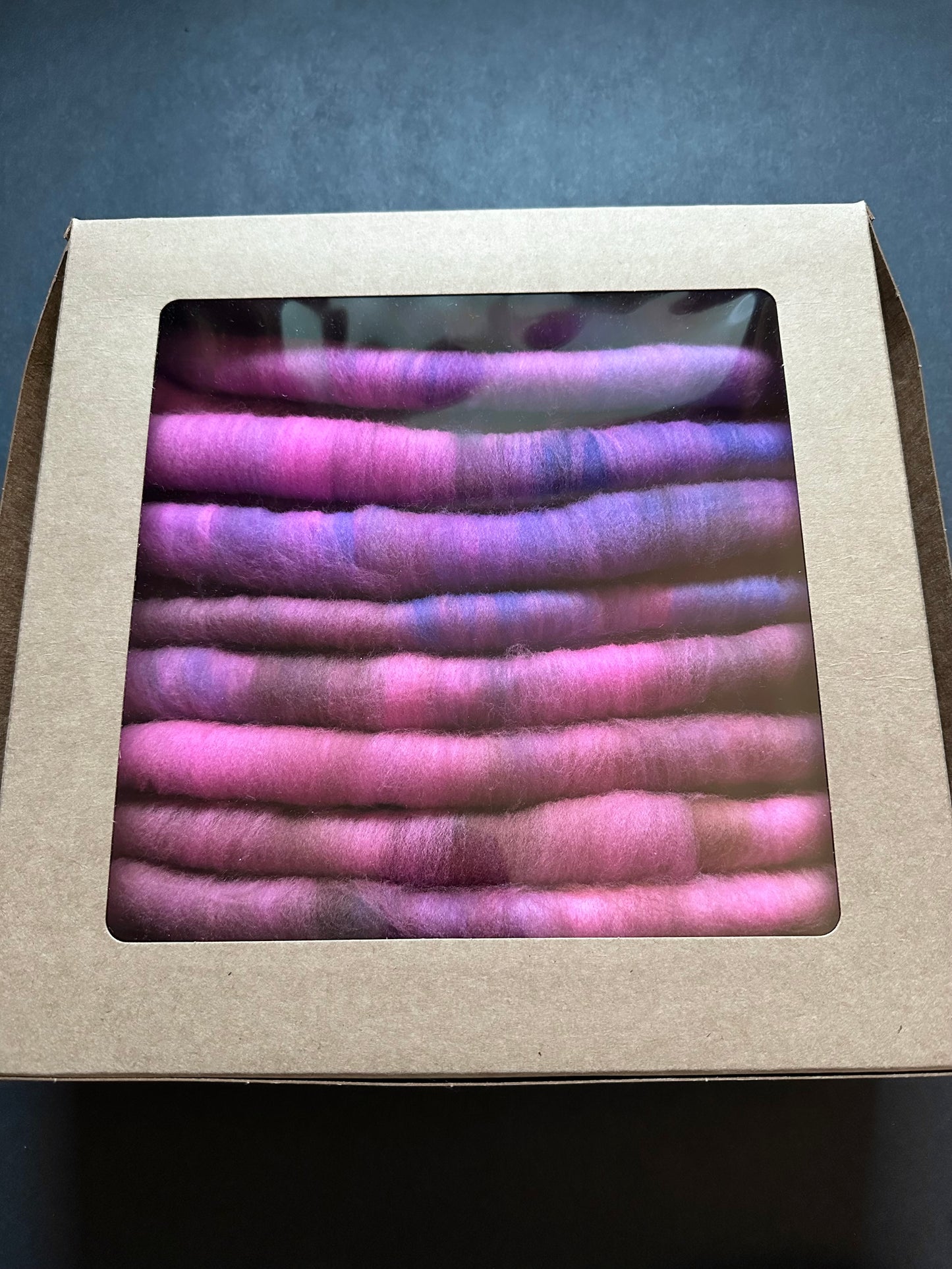 “Unicorn Farts” 22 Micron Merino Hand Carded Rolags