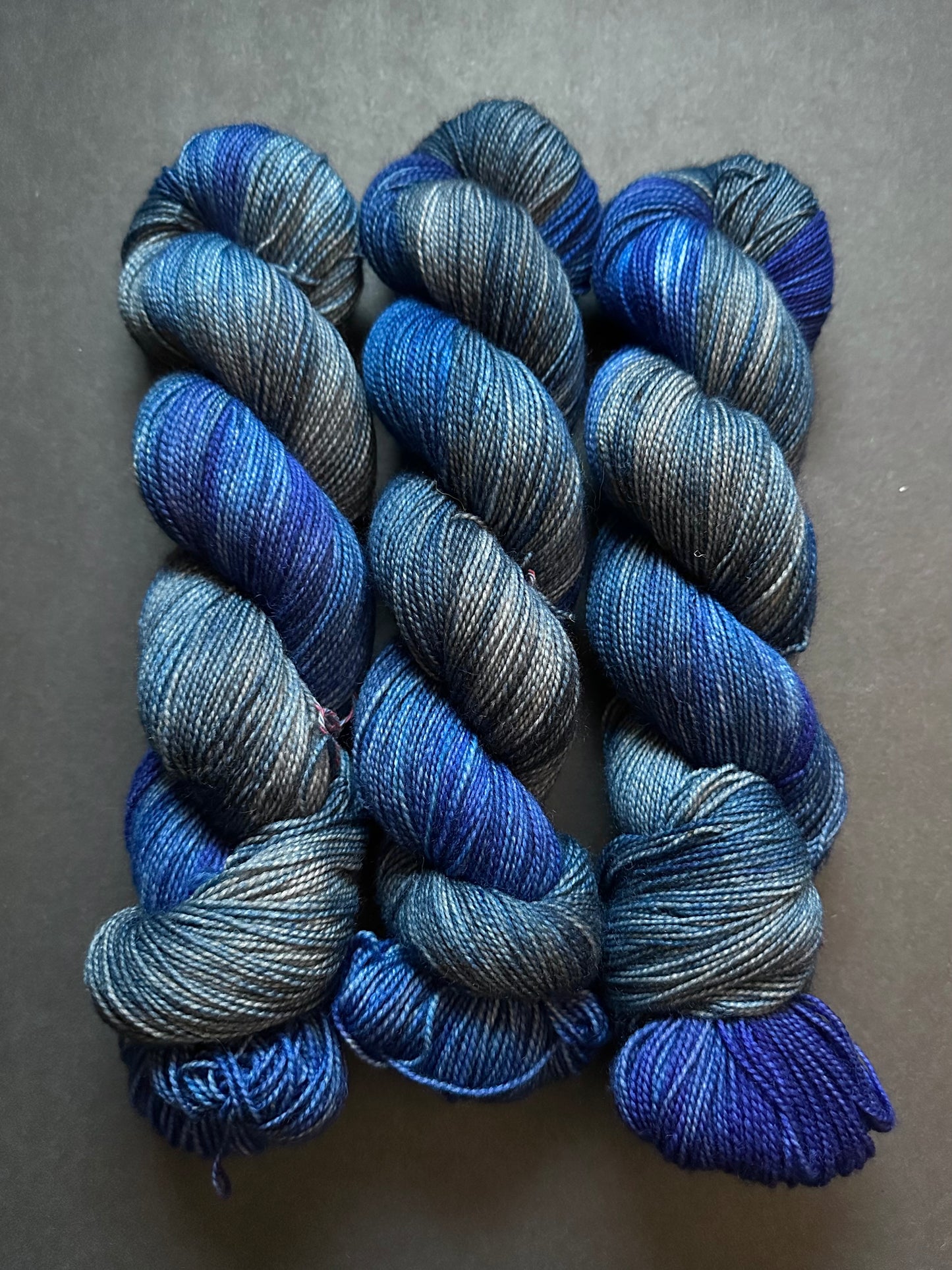 “Denim Jacket” Superwash BFL Helix Sock