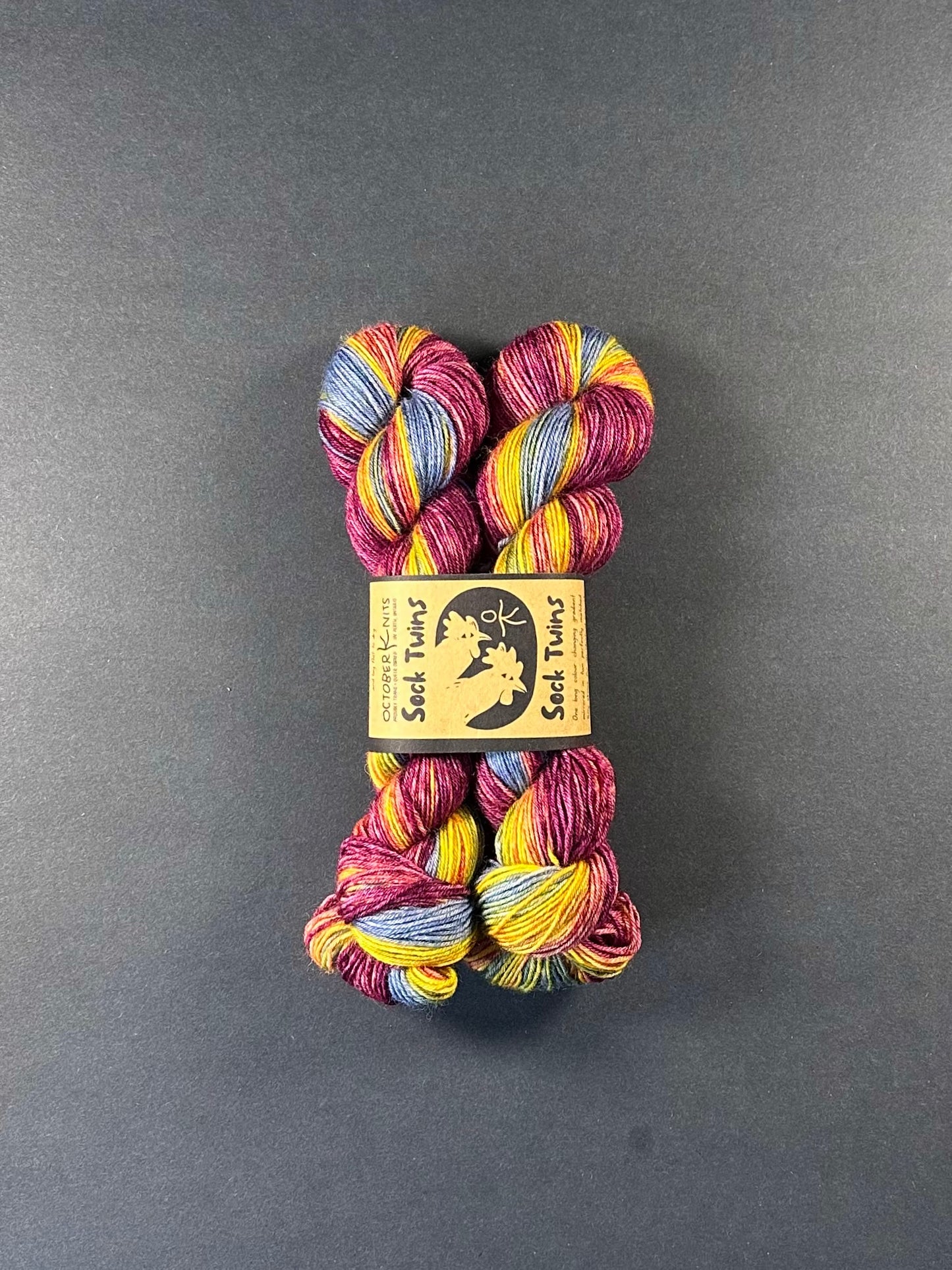 “Prismatic Shard" Superwash BFL 4ply Sock Twins