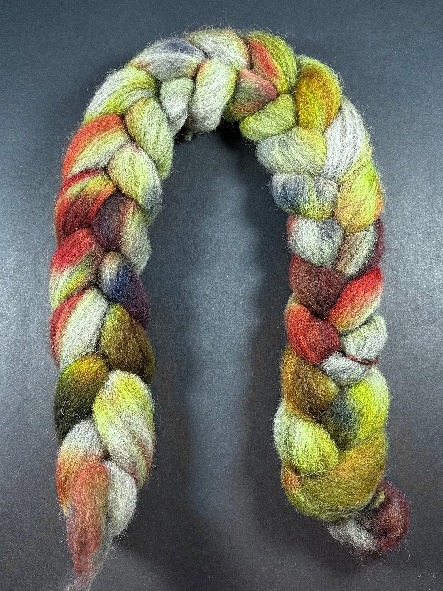 “Largemouth’s Garden" Grey Cheviot Combed Top