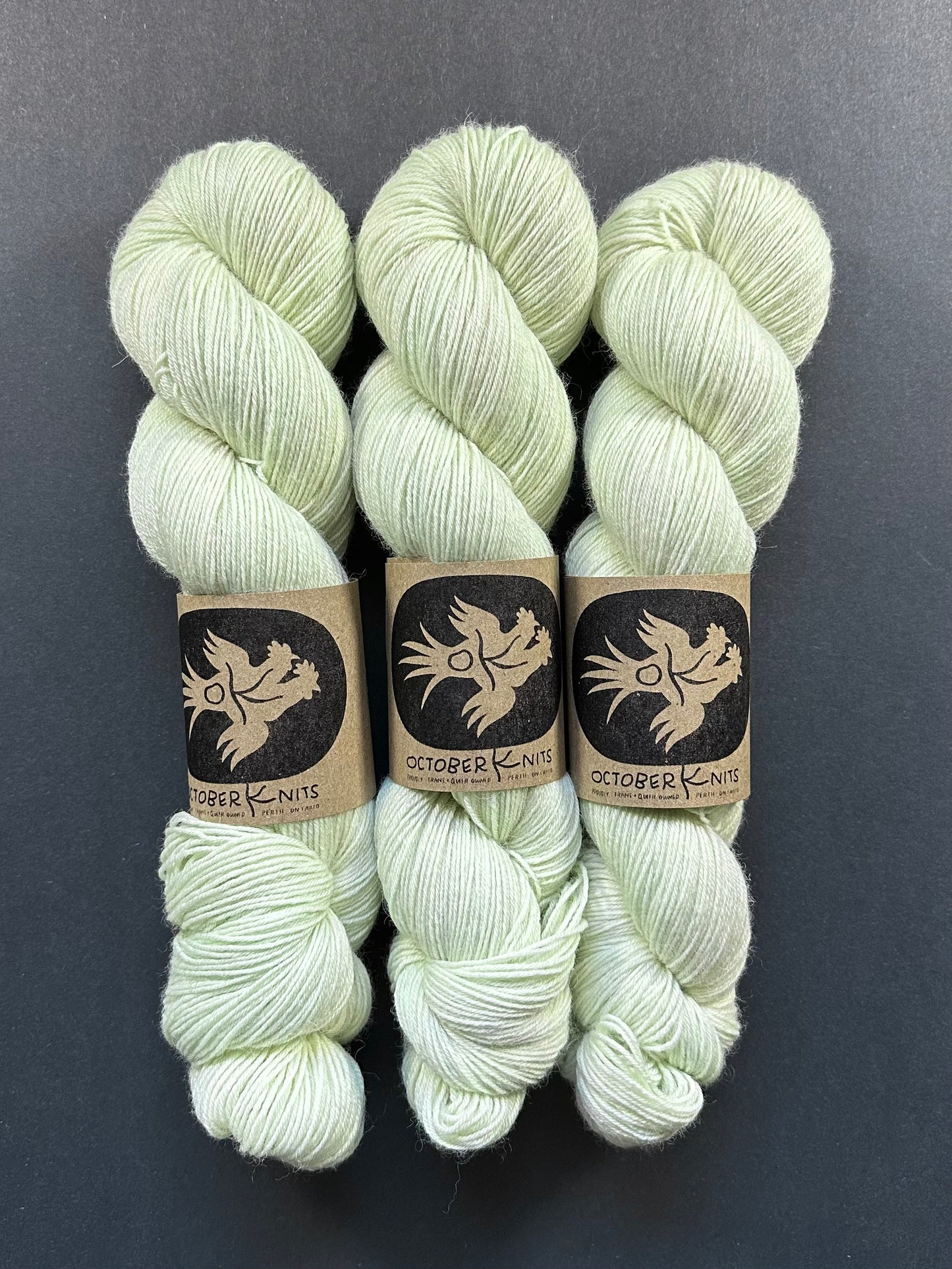 “Dubai Chocolate Labubu” Superwash BFL 4ply Sock