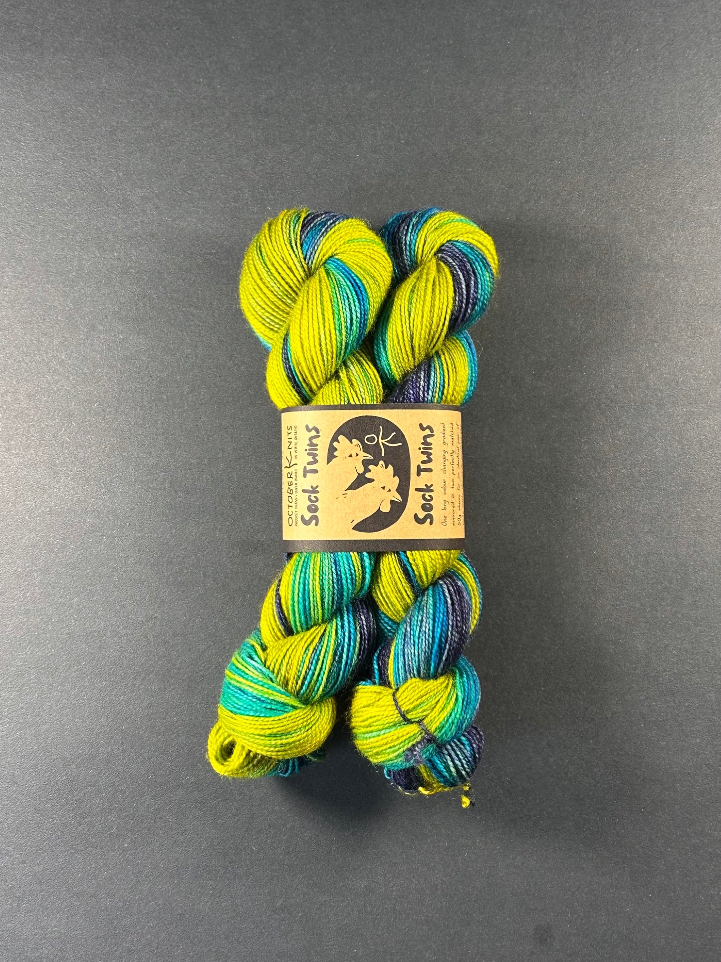 "Emphatic Yes!" Superwash BFL Helix Sock Twins