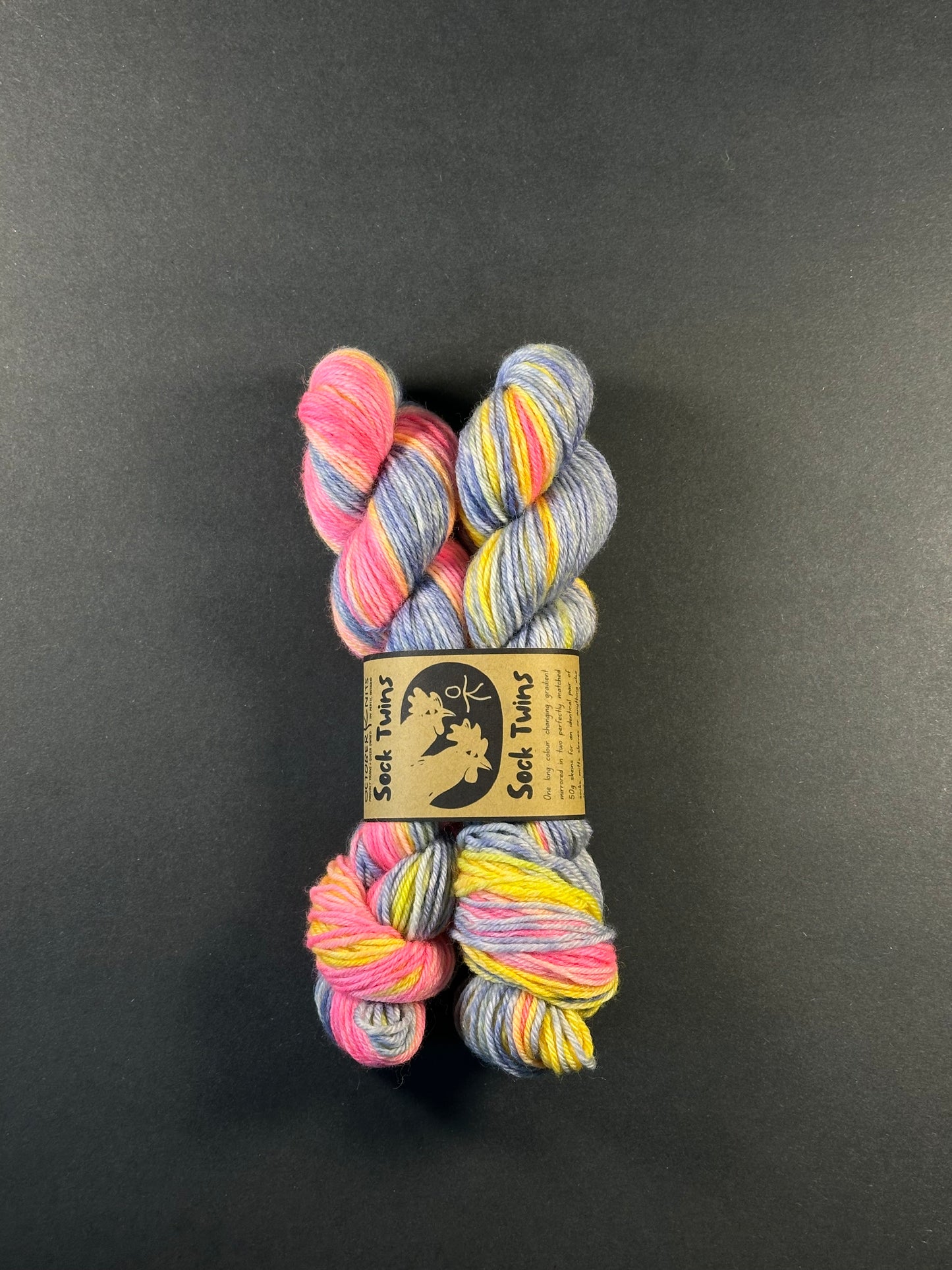 “The Occasional Rosé" Superwash BFL Sport Weight Sock Twins