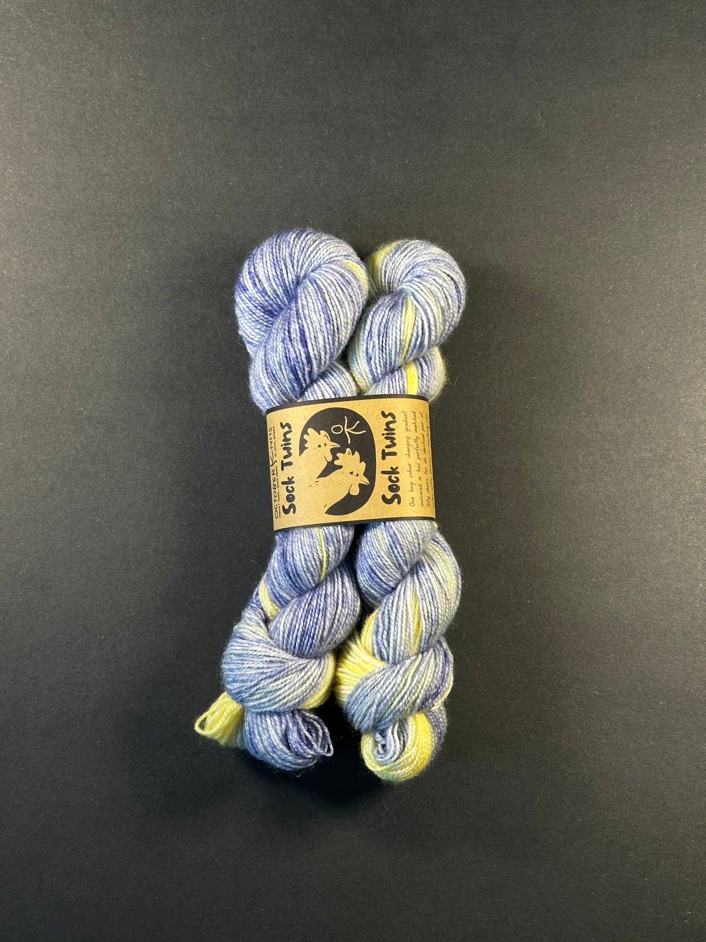 "Etude" Superwash BFL Helix Sock Twins