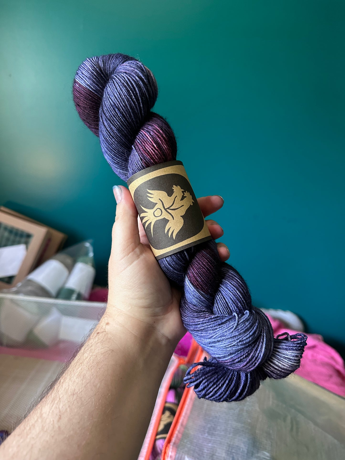 “Nitrogen” Superwash BFL 4ply Sock