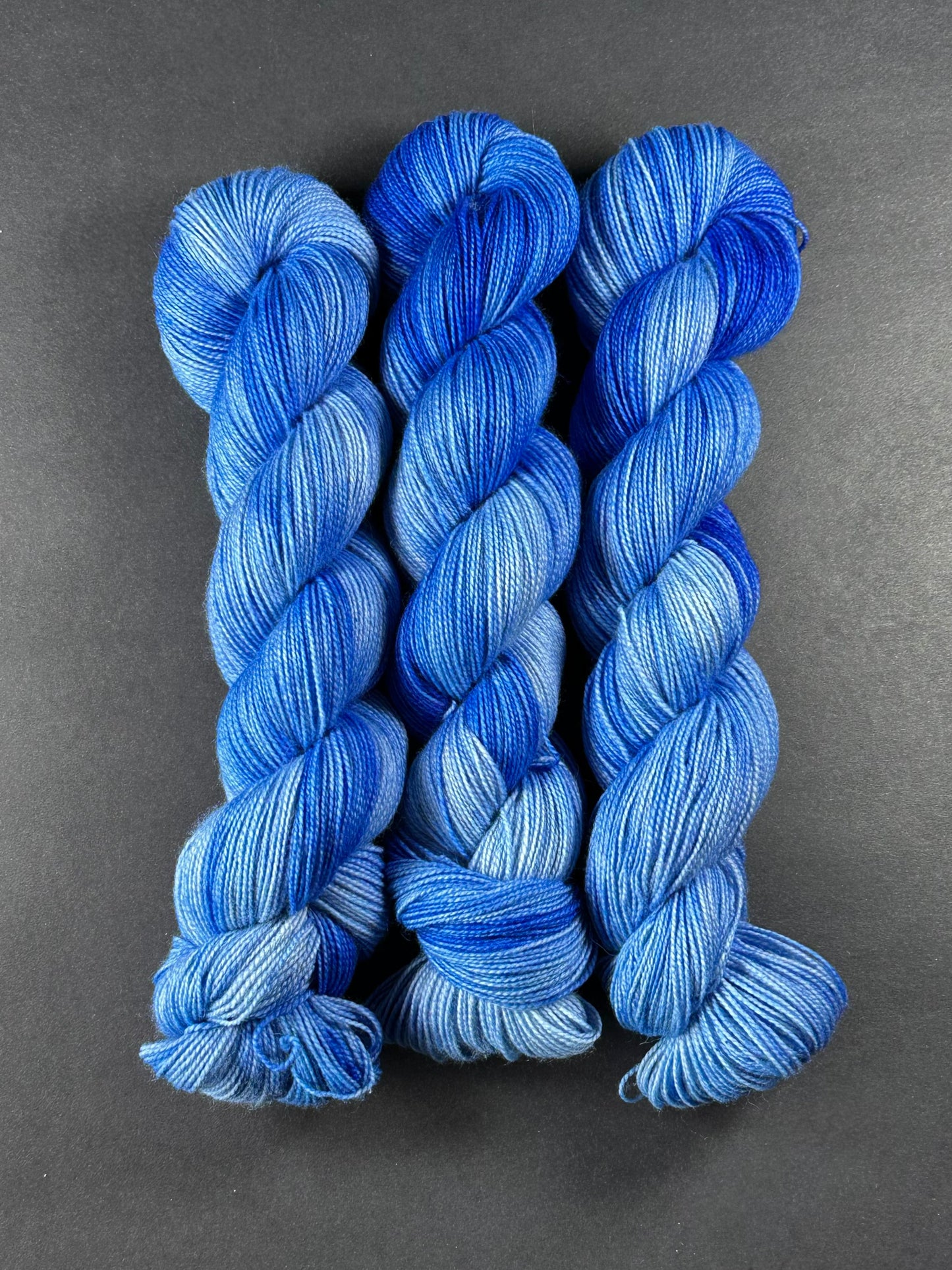 “Ice Water” Superwash BFL Helix Sock