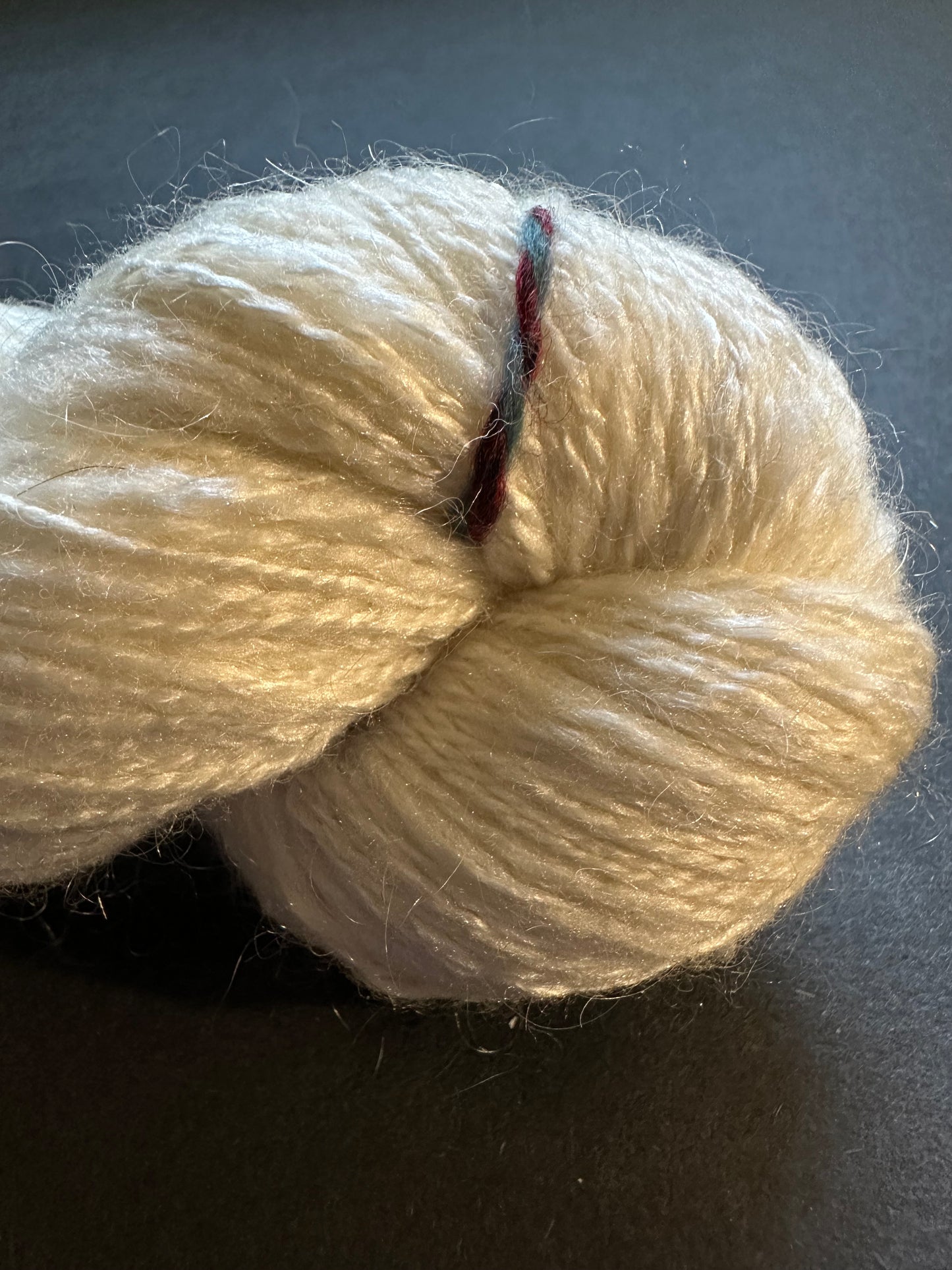 Rambouillet Mohair Silk Handspun Yarn