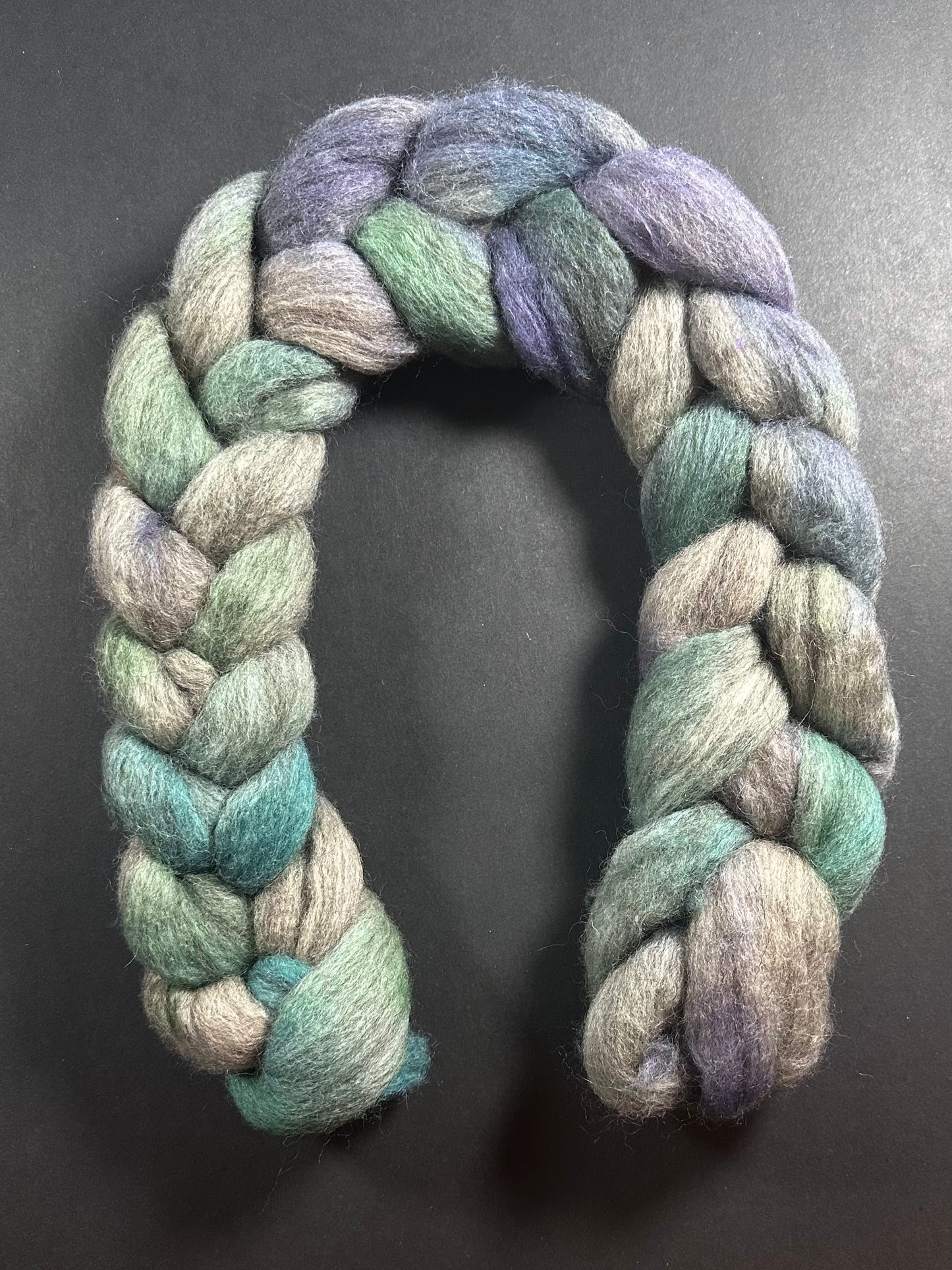 “Abalone” Natural Grey Mixed Breed Roving (Copy)