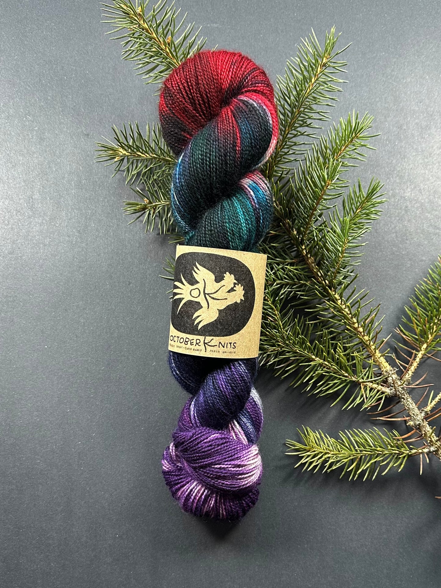 “Wassailing” Superwash BFL Helix Sock