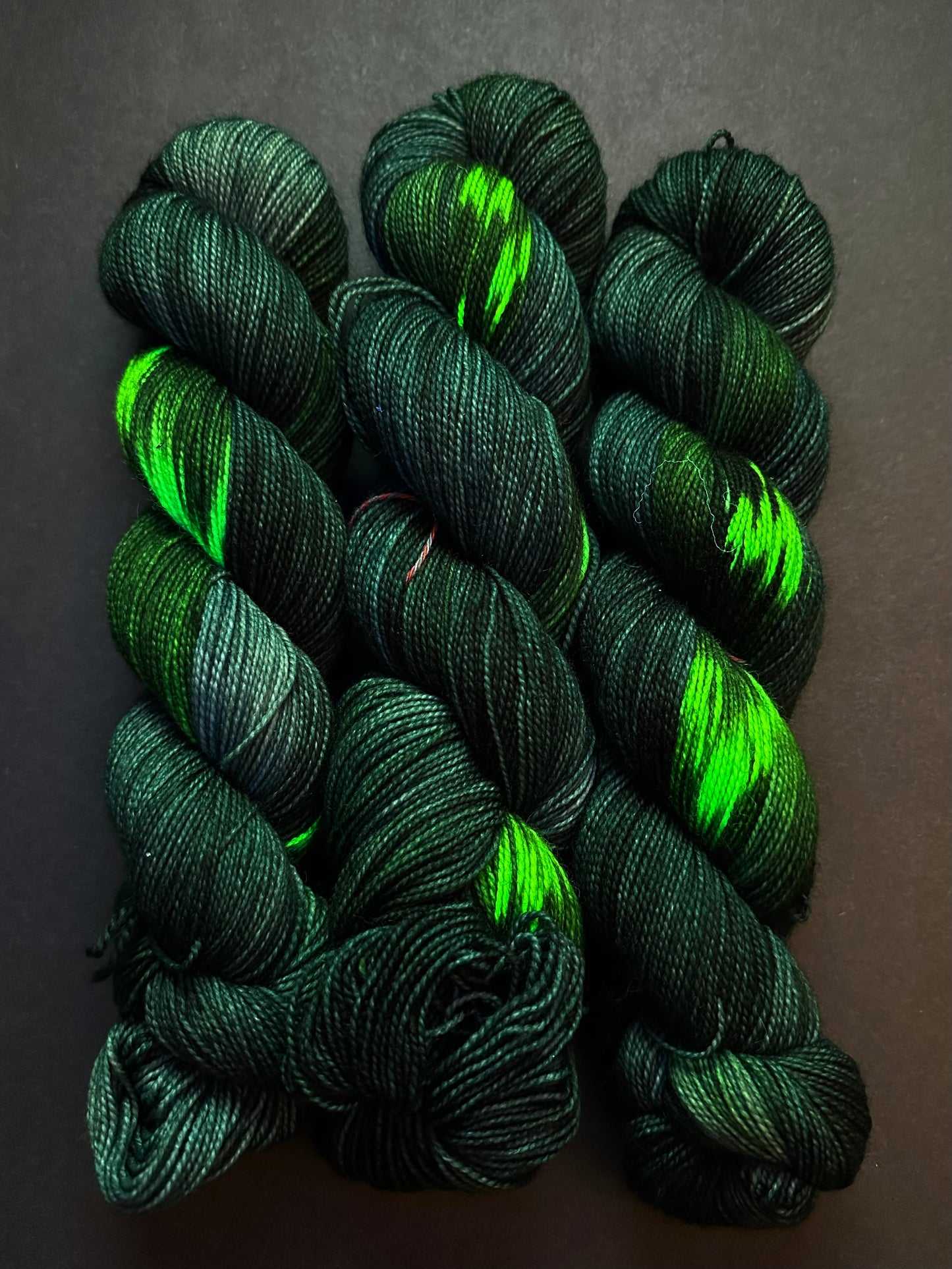 “Lampyridae” Superwash BFL Helix Sock