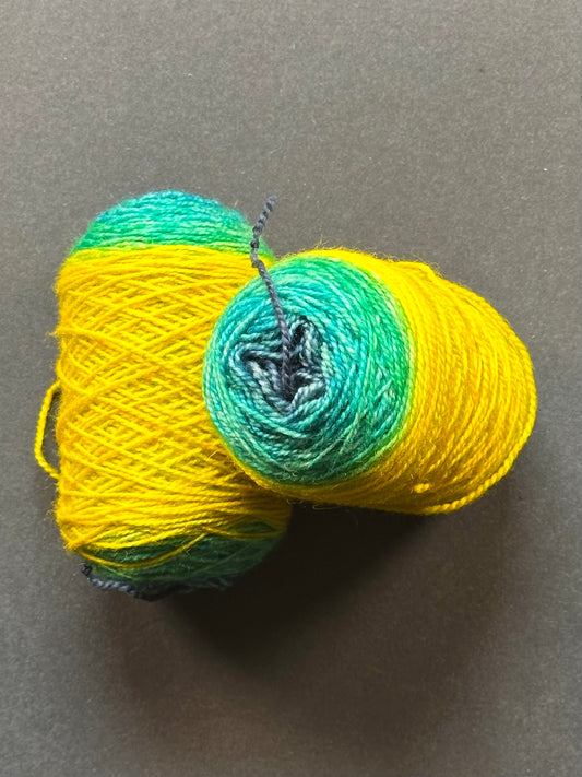 "Saltwater Taffy" Superwash BFL Helix Sock Twins