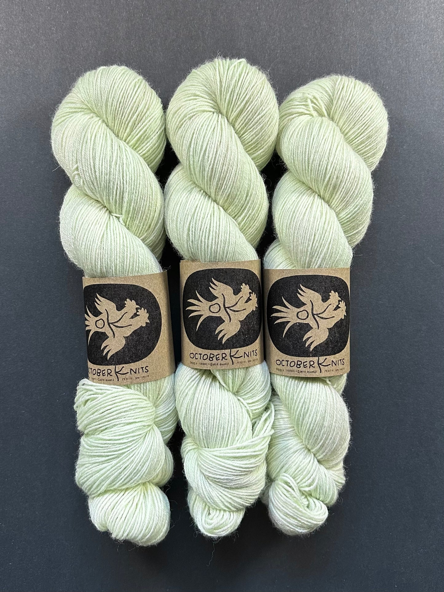 “Dubai Chocolate Labubu” Superwash BFL 4ply Sock