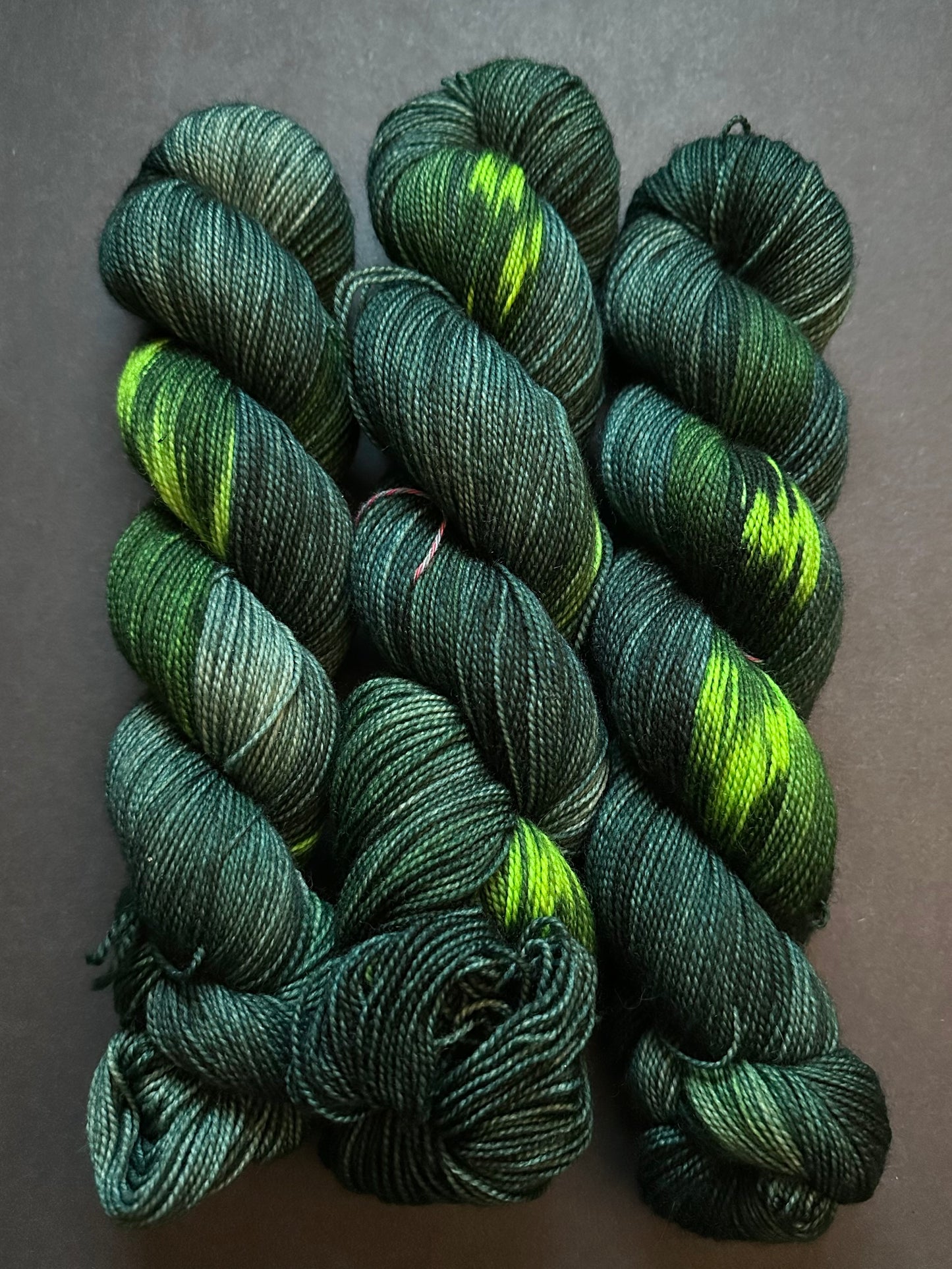 “Lampyridae” Superwash BFL Helix Sock