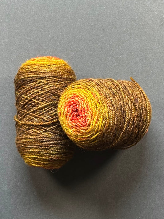 “Beaver Moon" Superwash BFL Helix Sock Twins