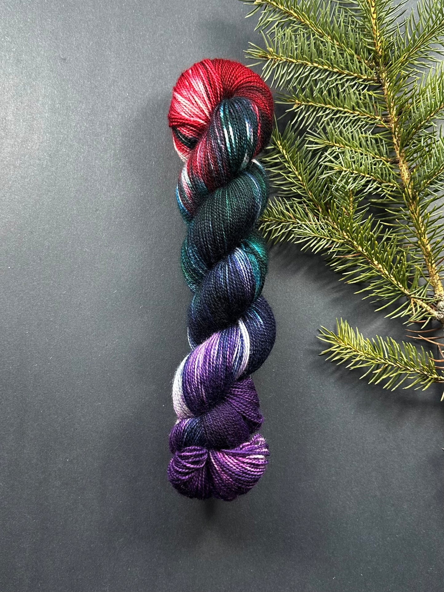 “Wassailing” Superwash BFL Helix Sock