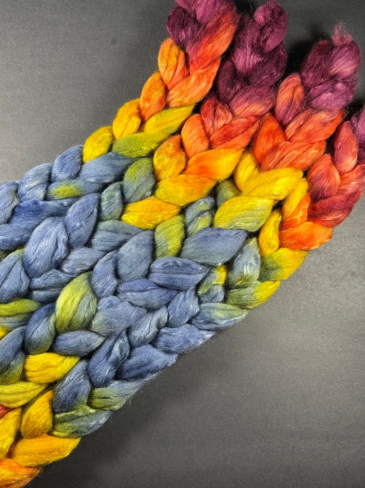 "Prismatic Shard" BFL/kid mohair 70/30
