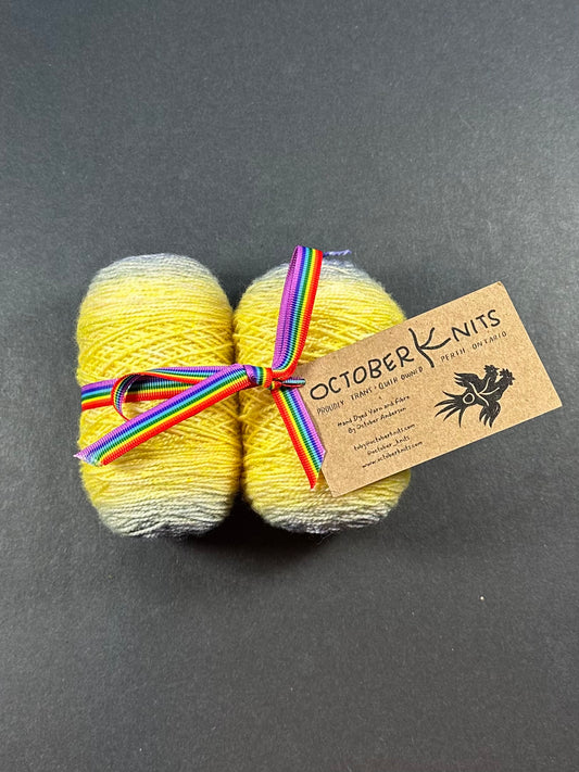 "Emphatic YES" (Light) Superwash BFL Helix Sock Twins (Copy) (Copy)