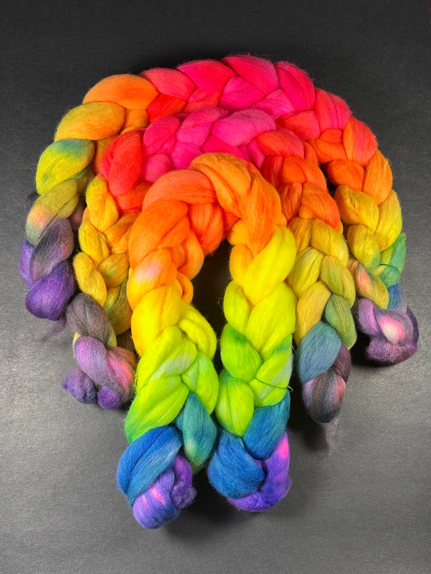 “Rainbow Road" Polwarth Combed Top
