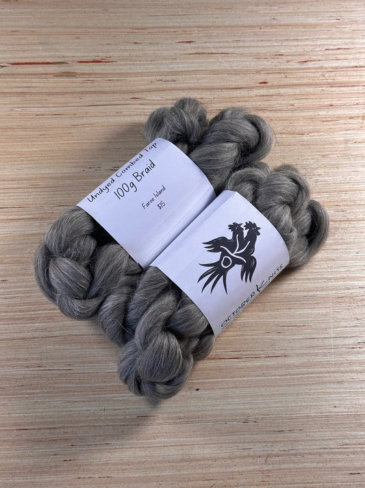 Undyed Faroe Island combed top