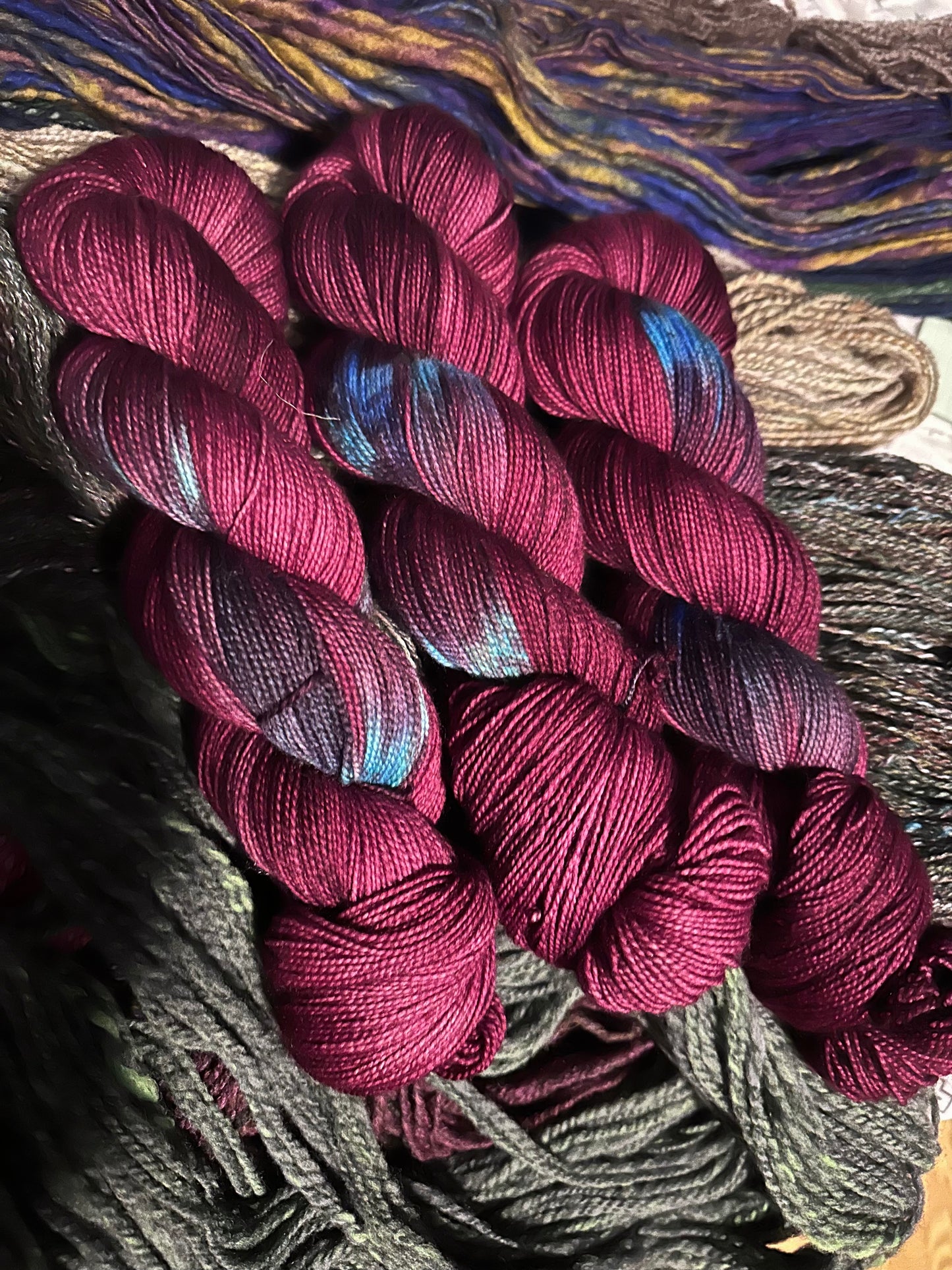 “Silver Lining” Superwash BFL Helix Sock