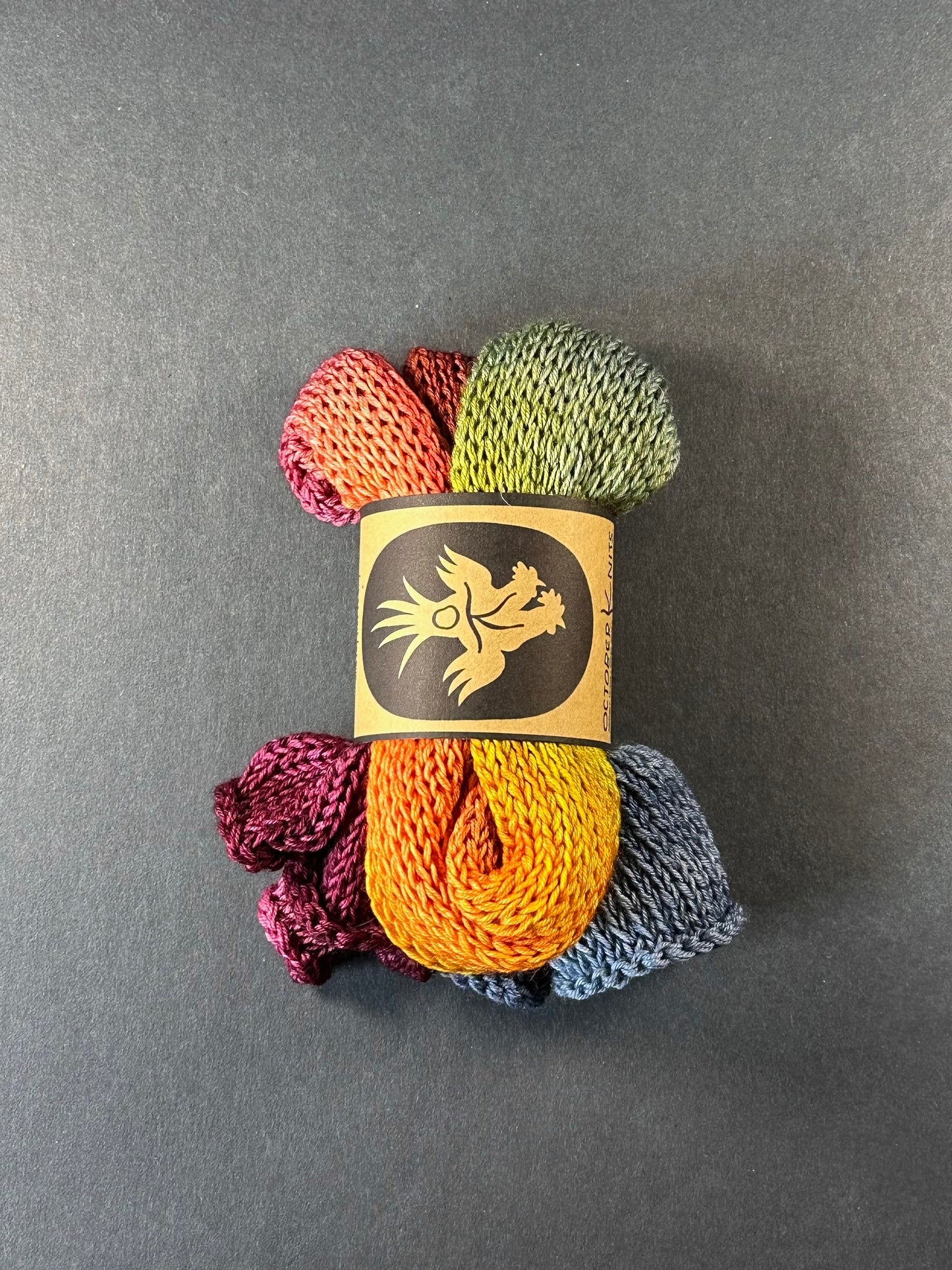 “Prismatic Shard" Superwash BFL 4ply Double Stranded Sock Blank