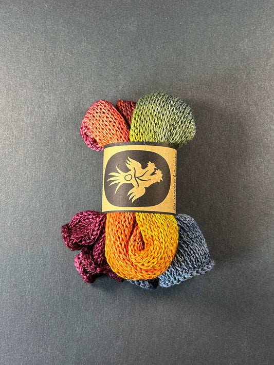 “Prismatic Shard" Superwash BFL 4ply Double Stranded Sock Blank