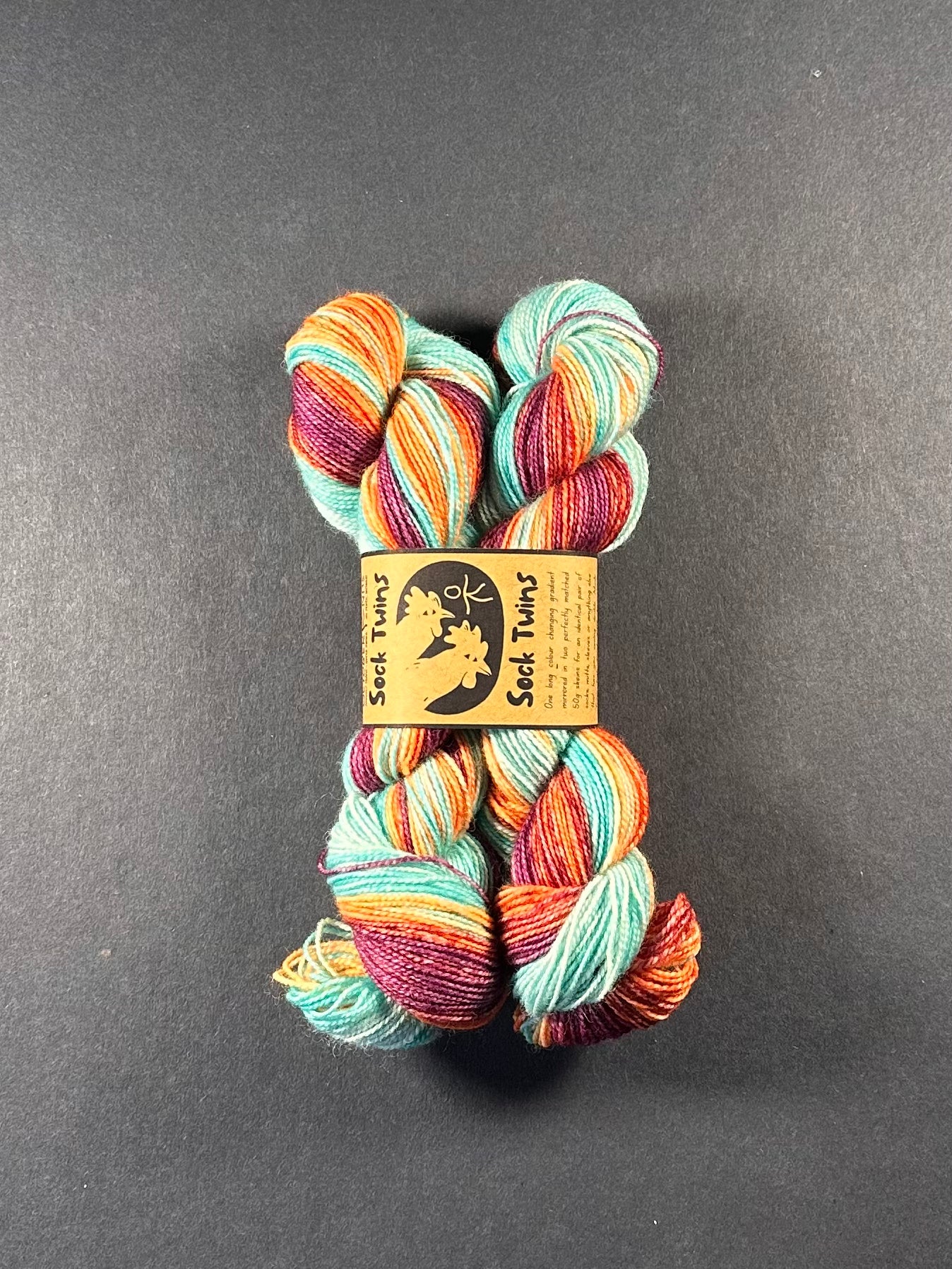 “Enemies to Lovers" Superwash BFL Helix Sock Twins