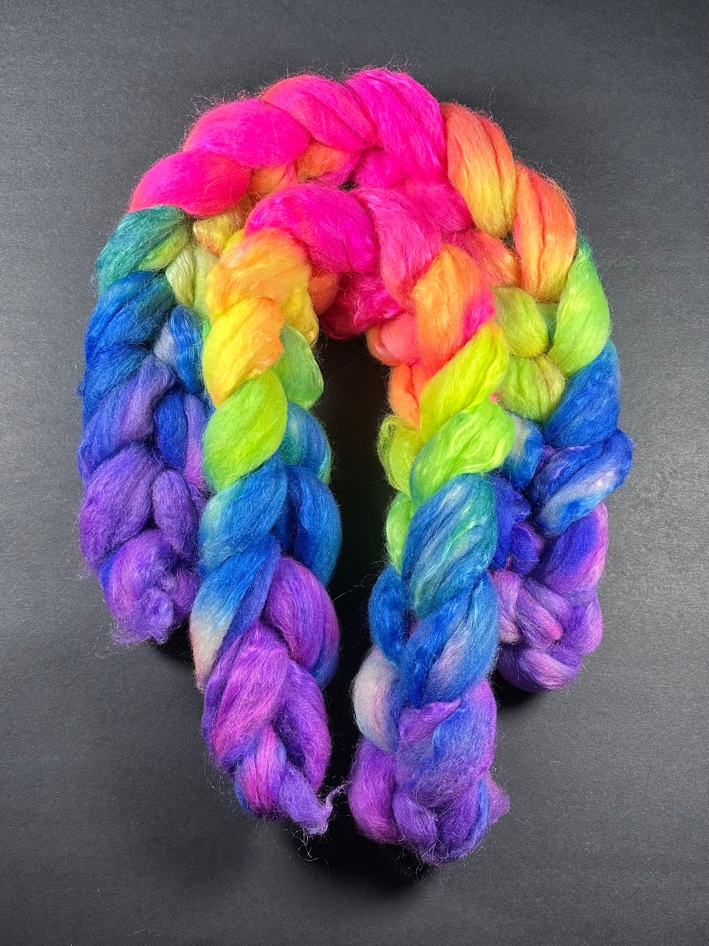 “Rainbow Road" BFL/kid mohair 70/30