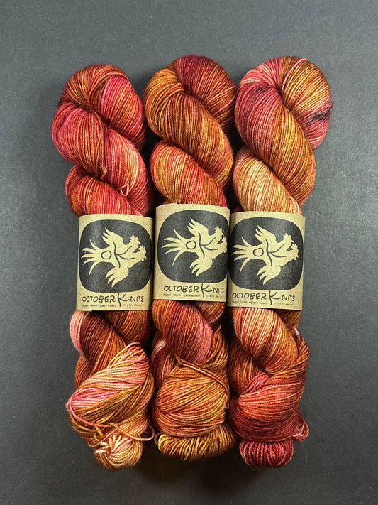 "The Rust of Us" Superwash BFL 4ply Sock