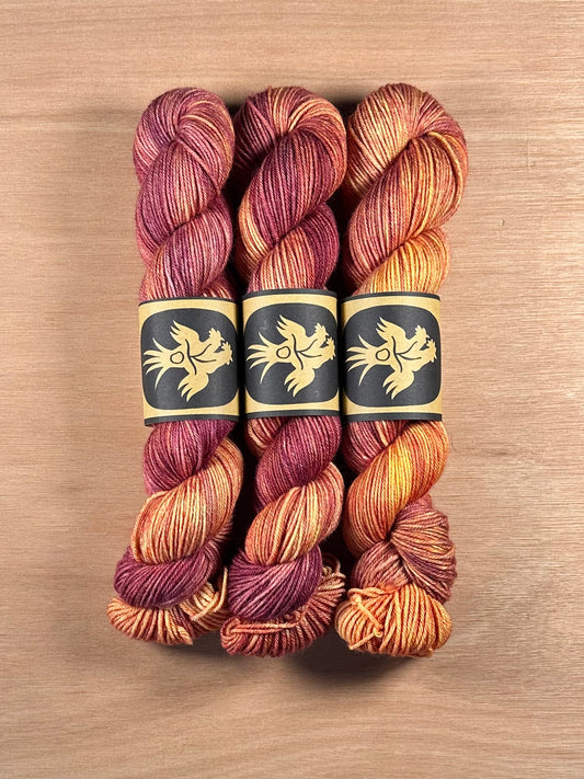 “Blood Orange” Superwash BFL DK