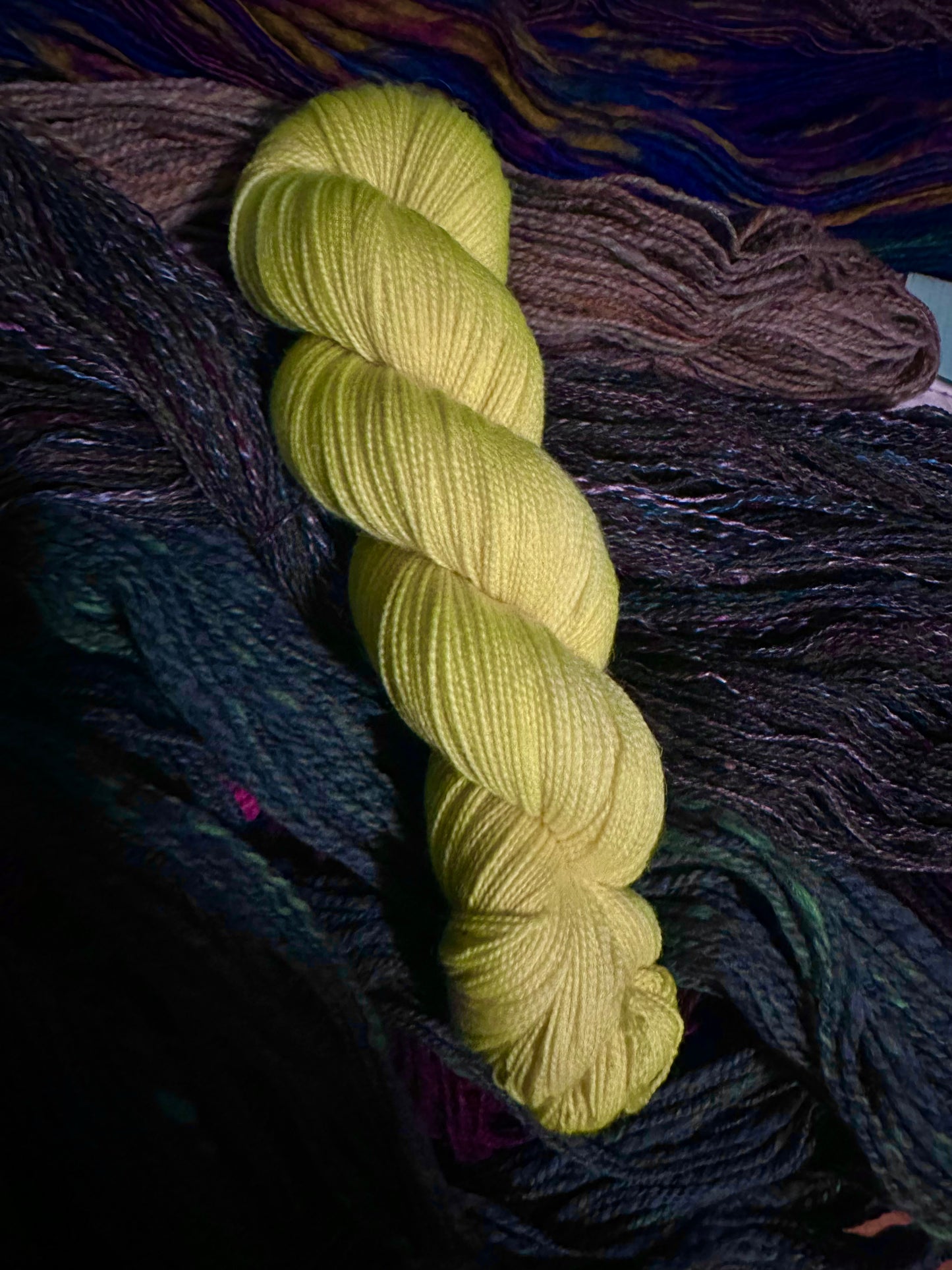 “Yell-OH!” Superwash BFL Helix Sock