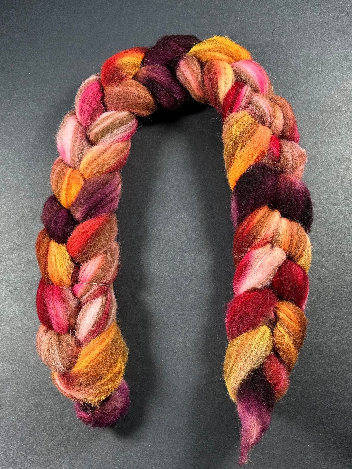 “Fruitcaked Up" White and Moorit blend Shetland combed top