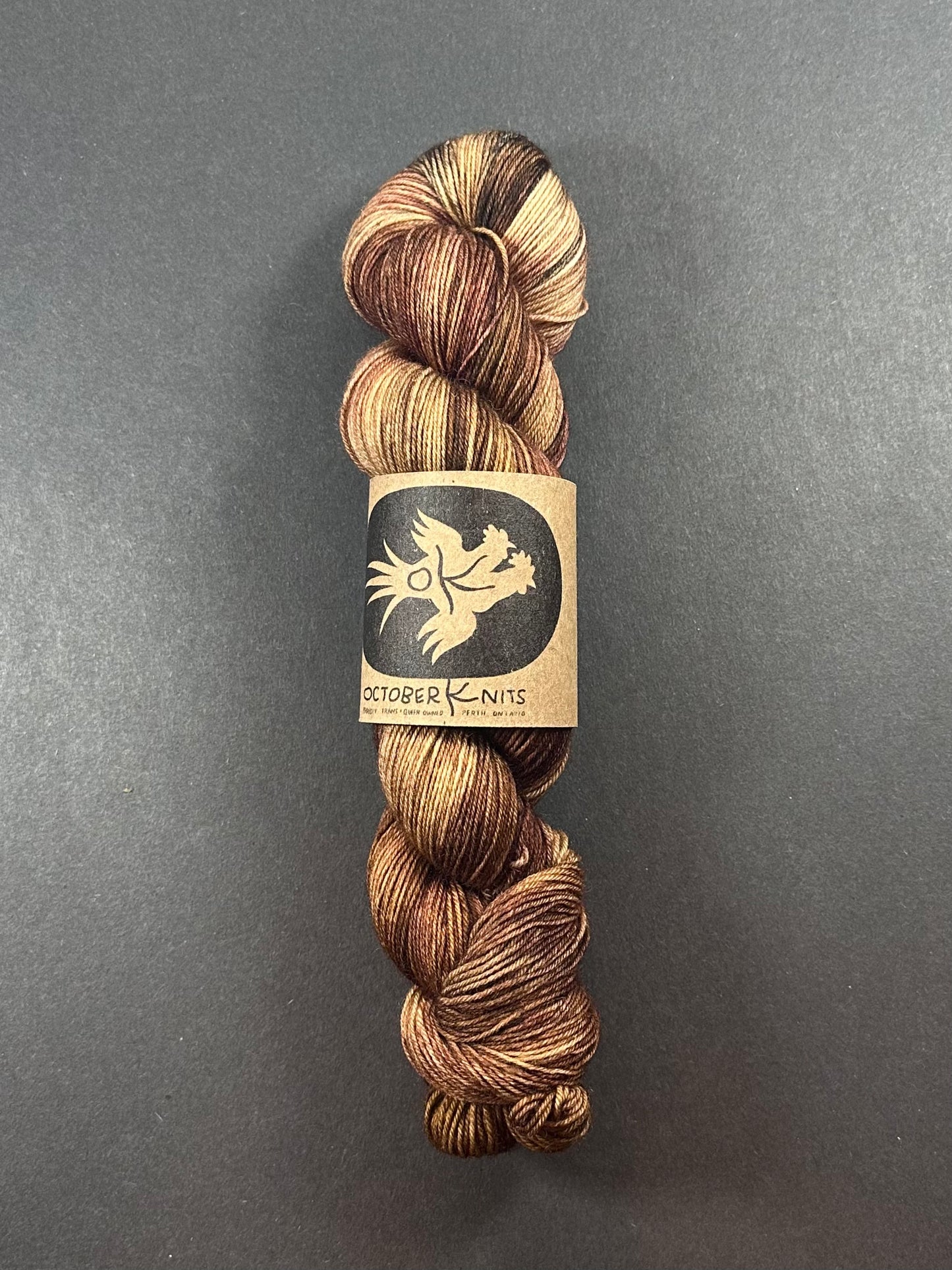 “Crispy Leaves” Superwash BFL 4ply Sock