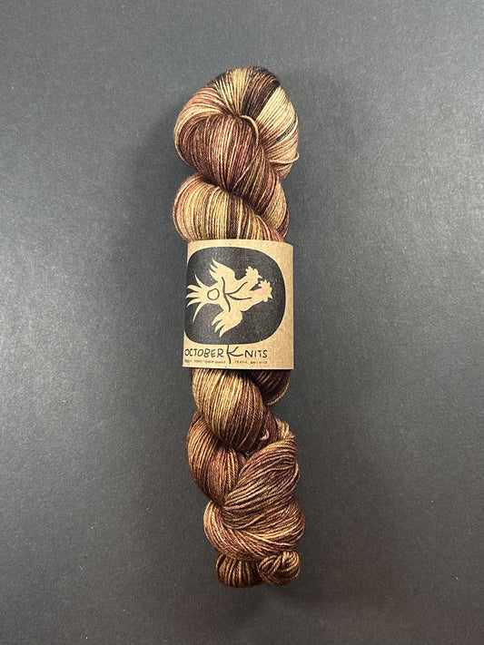 “Crispy Leaves” Superwash BFL 4ply Sock