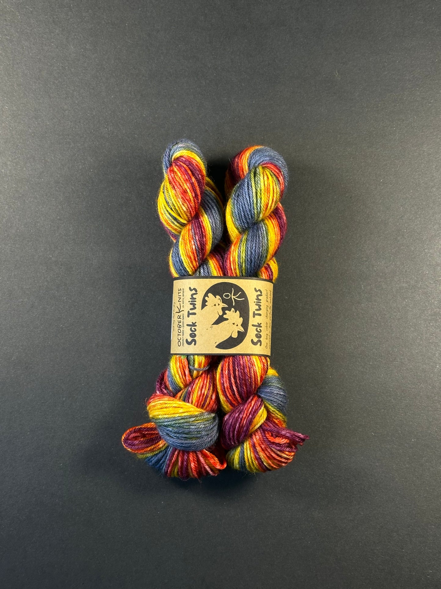 “Prismatic Shard" Superwash BFL Sport Weight Sock Twins