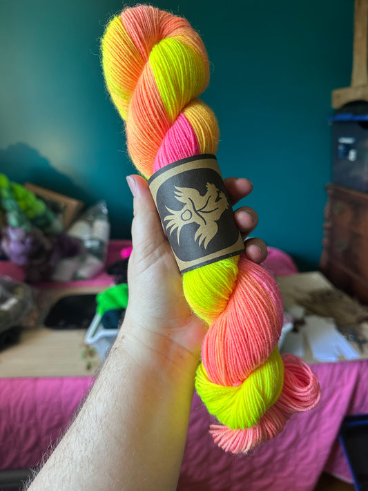 “I'm fine...everything's fine” Superwash BFL 4ply Sock