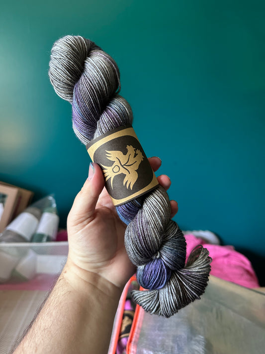 “Denim Jacket” Superwash BFL 4ply Sock