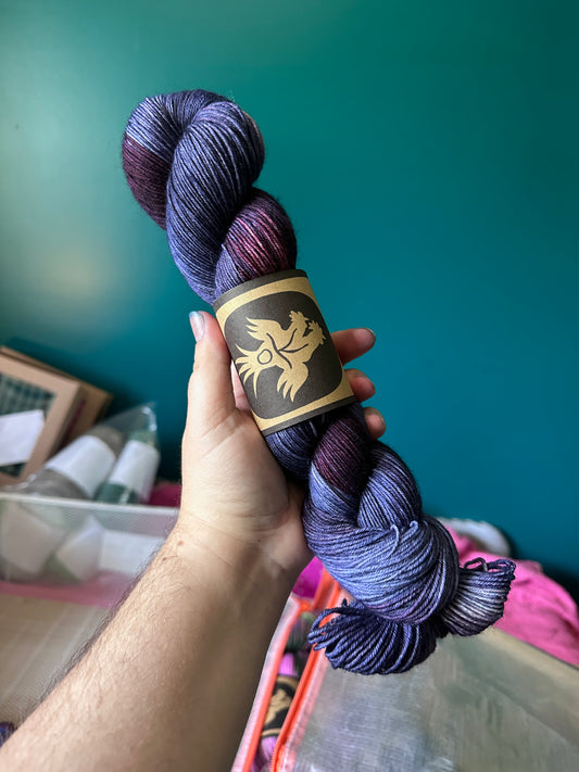 “Nitrogen” Superwash BFL 4ply Sock