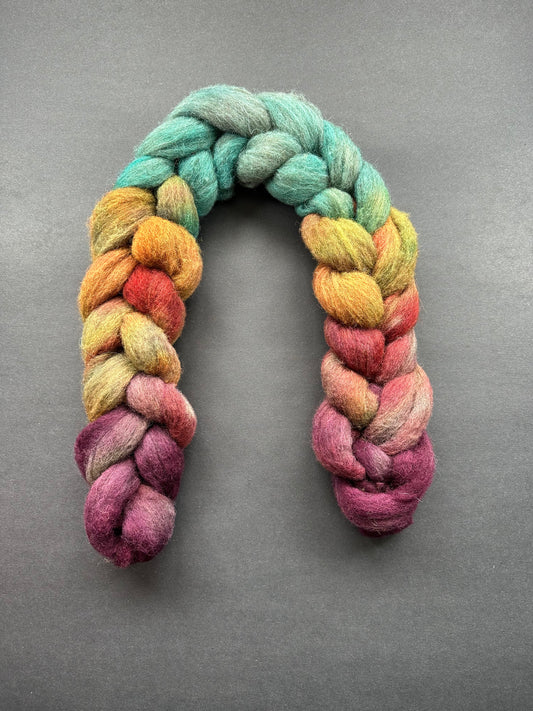 "Enemies to Lovers" Grey Shetland combed top (Copy)
