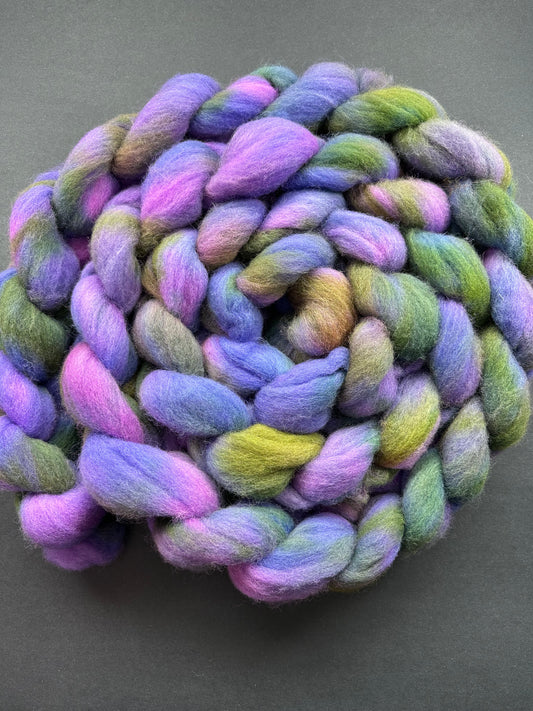 "Swamp Witch" Brecknock Hill Cheviot Combed Top Big Braid