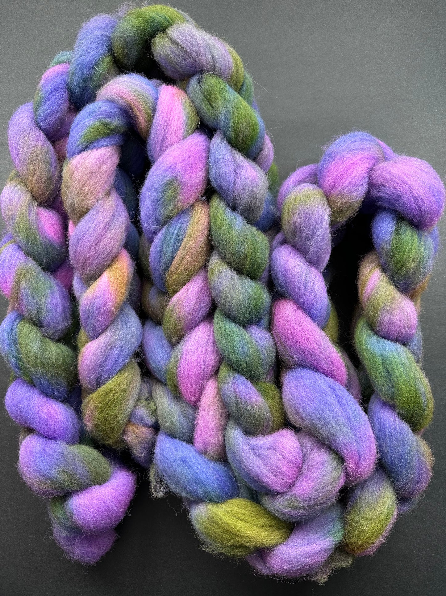 "Swamp Witch" Brecknock Hill Cheviot Combed Top Big Braid